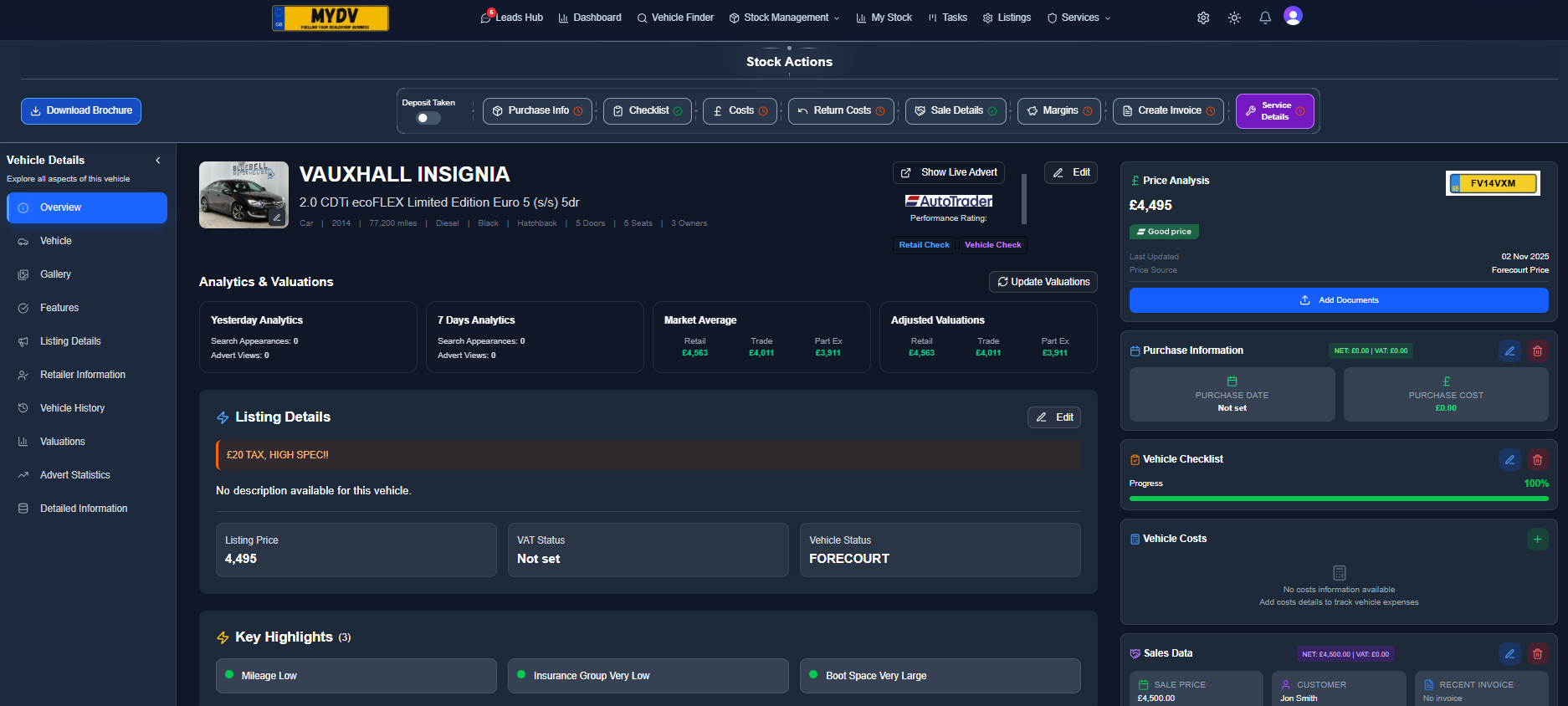 Dealership Dashboard Preview